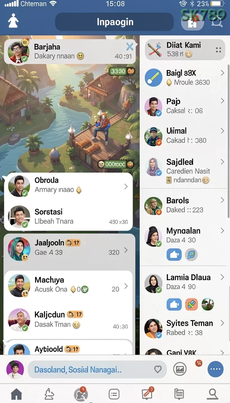 Cuplikan layar RR789 — menu navigasi