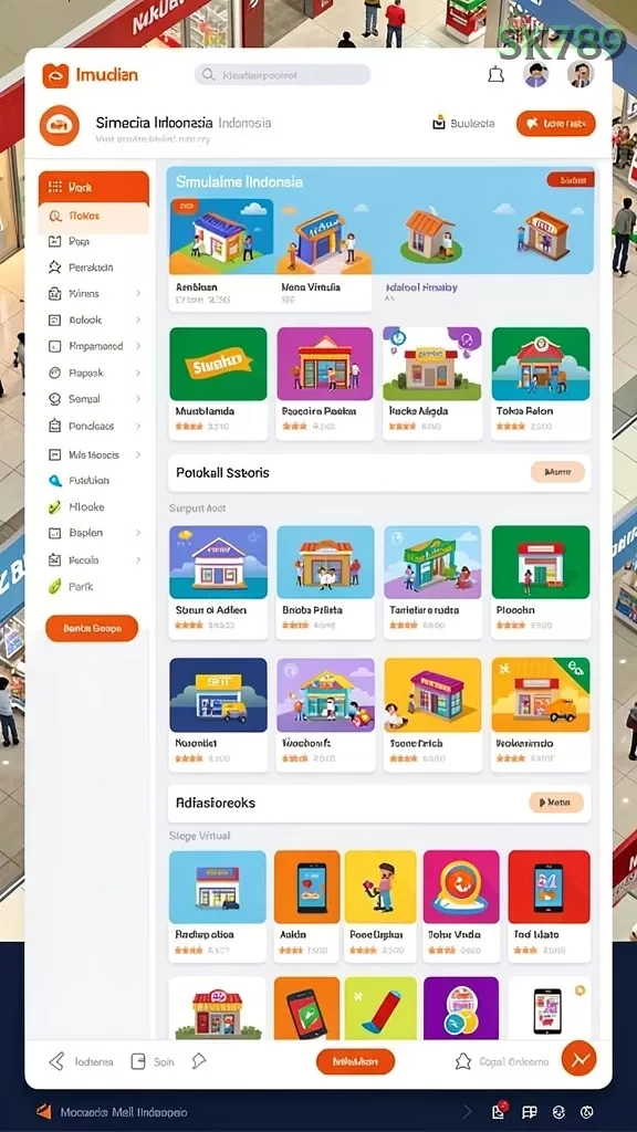 Cuplikan layar RR789 — halaman utama